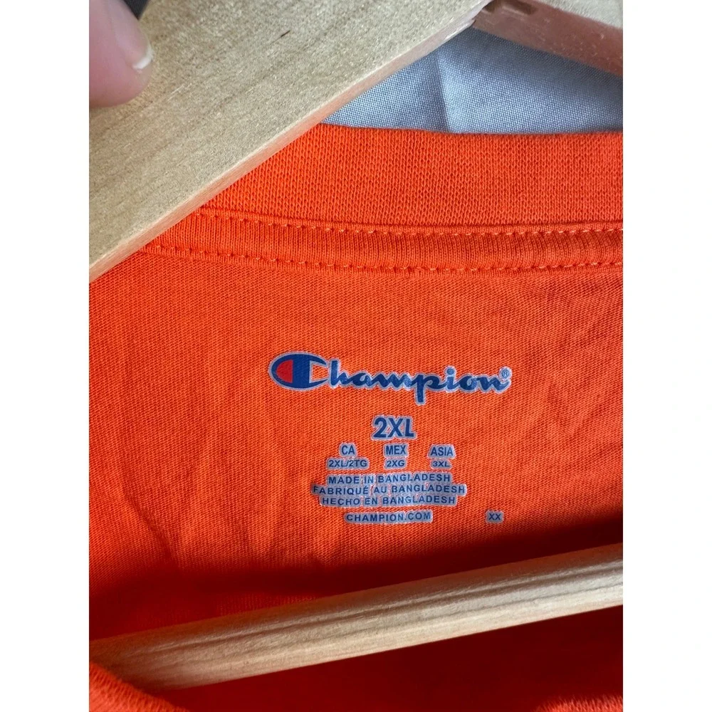 Champion Auburn Tigers Mens 2XL Orange Short Sleeve Graphic T-Shirt NCAA AU Logo - Picture 5 of 9
